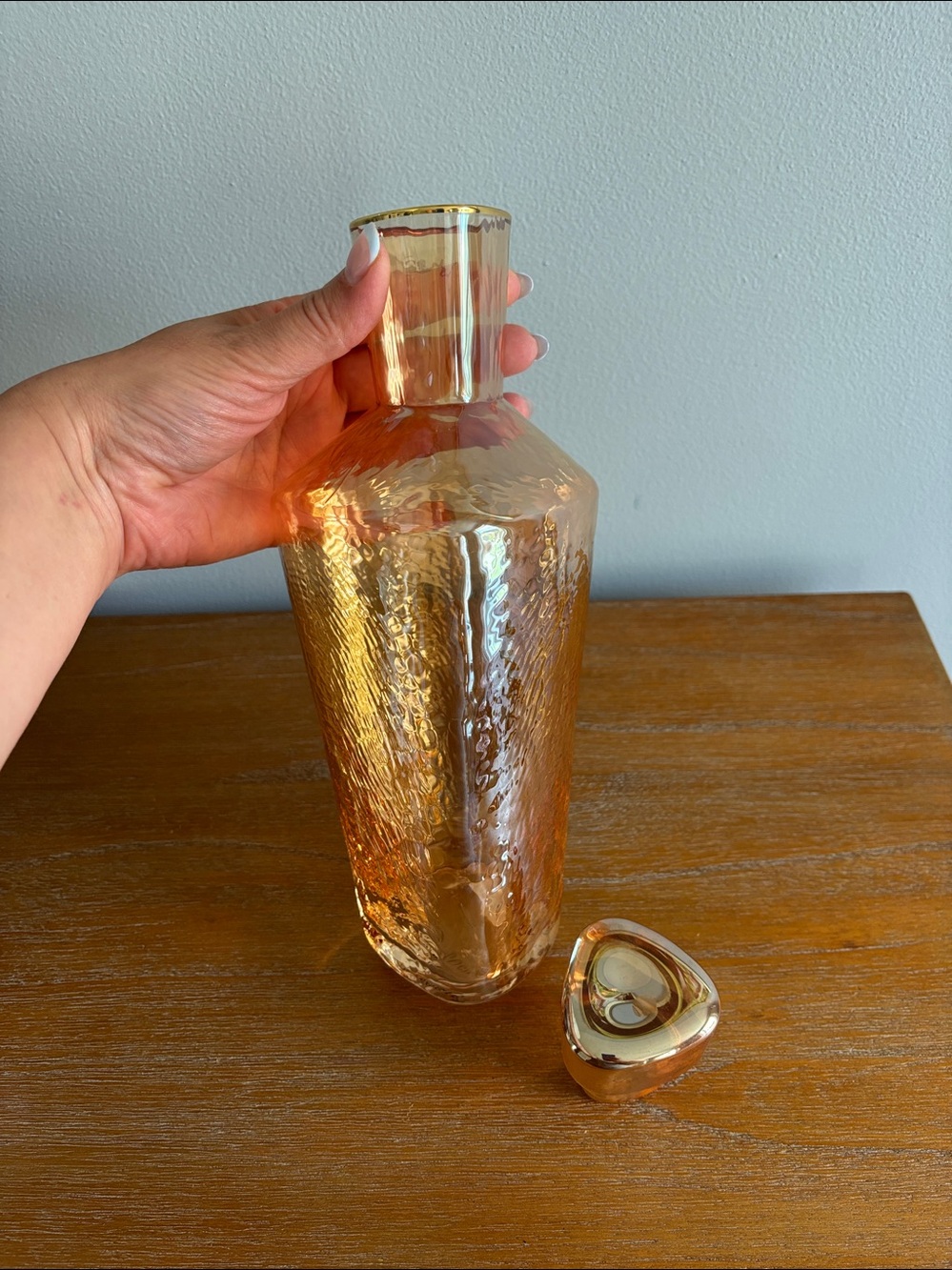 NWT Anthropologie Zaza Lustered Decanter in Honey - Picture 9 of 11